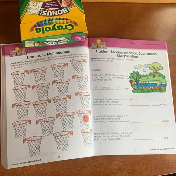 Scholastic grade 3 Math plus Reading soft cover work book over 300 pages - Picture 3 of 4